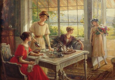 Mujeres tomando té de Albert Lynch